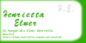 henrietta elmer business card